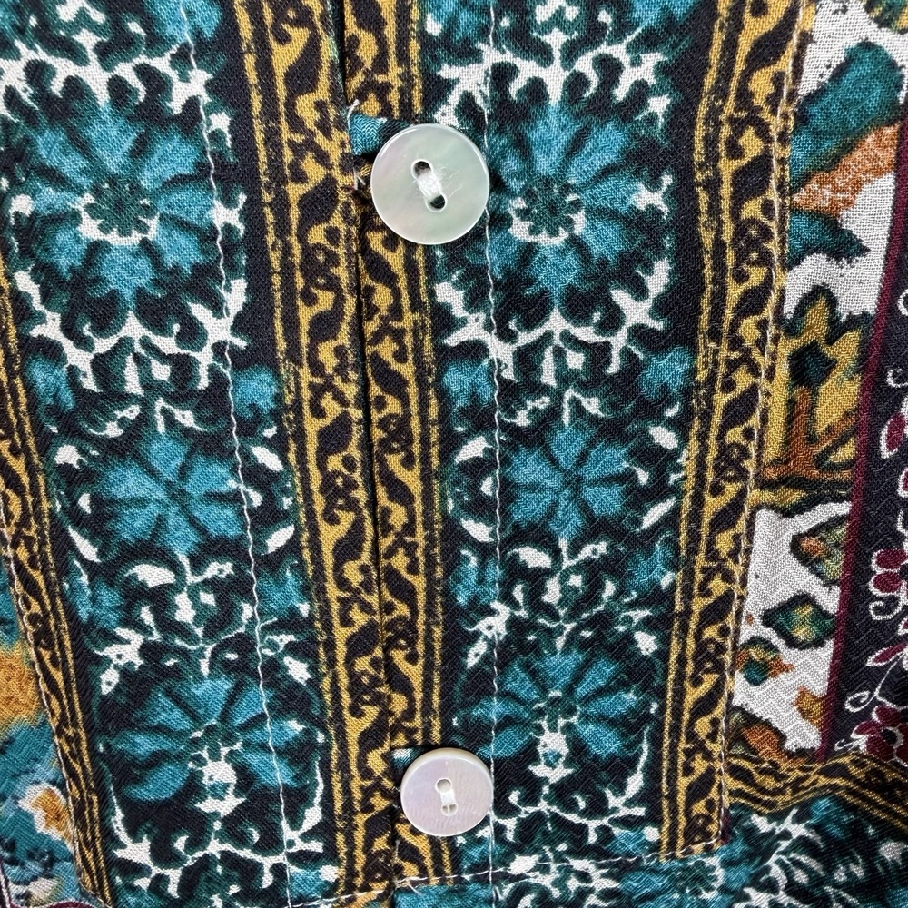 J.Jill Tunic Women Medium Patchwork Pattern Butto… - image 7